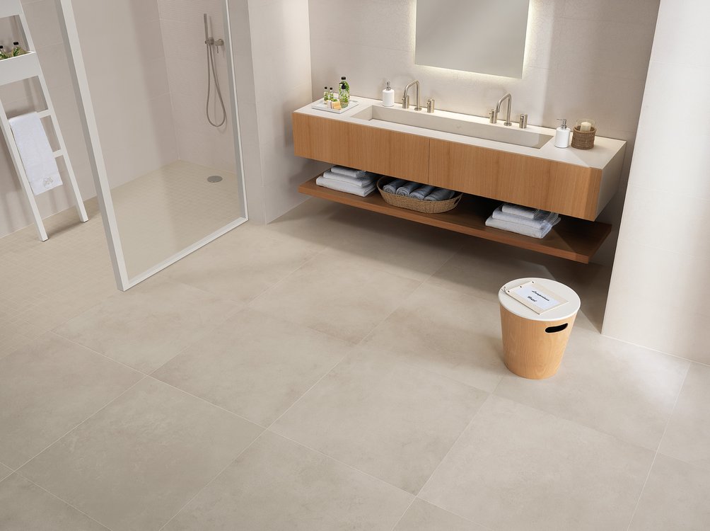 Imagen de ambiente , realizada con baldosas de la colección: SUMMER – BLANCO