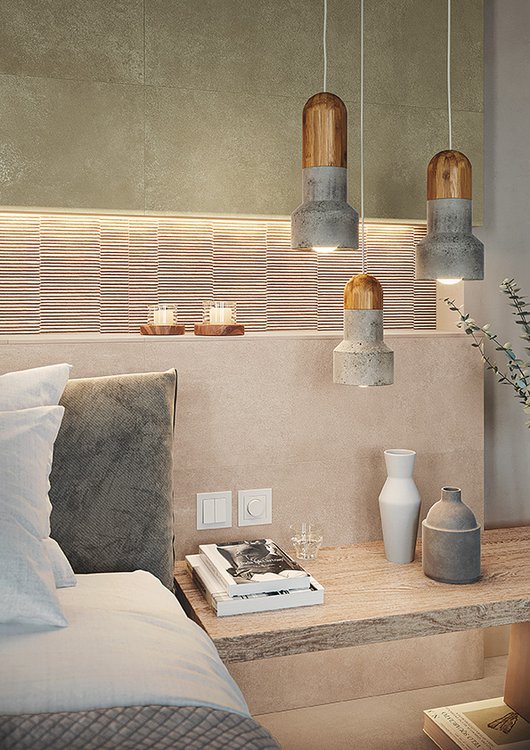 Imagen de ambiente , realizada con baldosas de la colección: SUMMER – BEIGE, Verde