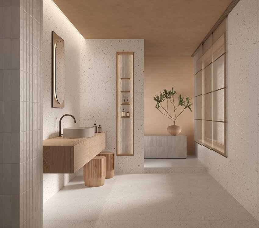 Room view Bathroom, created with tiles from the collection: TRUE COLOR – Other, White