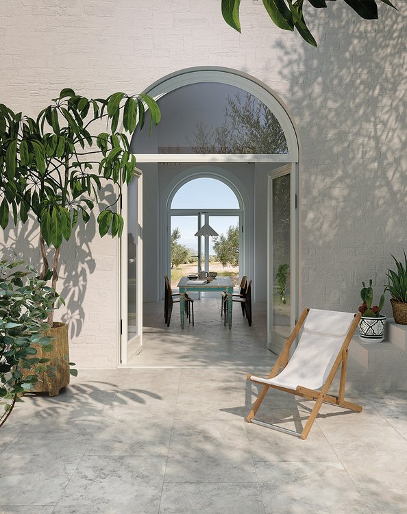 Room view , created with tiles from the collection: VENTO DEL SUD – White