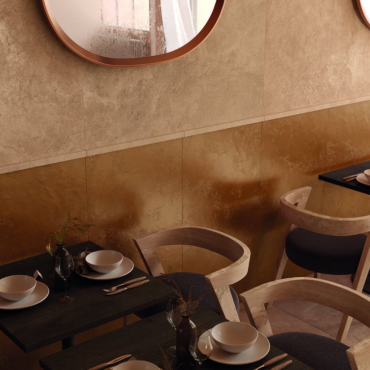 Imagen de ambiente Contrato, realizada con baldosas de la colección: VENTO DEL SUD – BEIGE, OTRAS