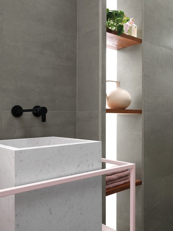 Room view , created with tiles from the collection: YLICO – Green