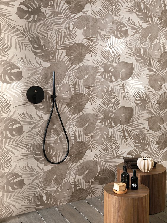 Room view , created with tiles from the collection: YLICO – Beige