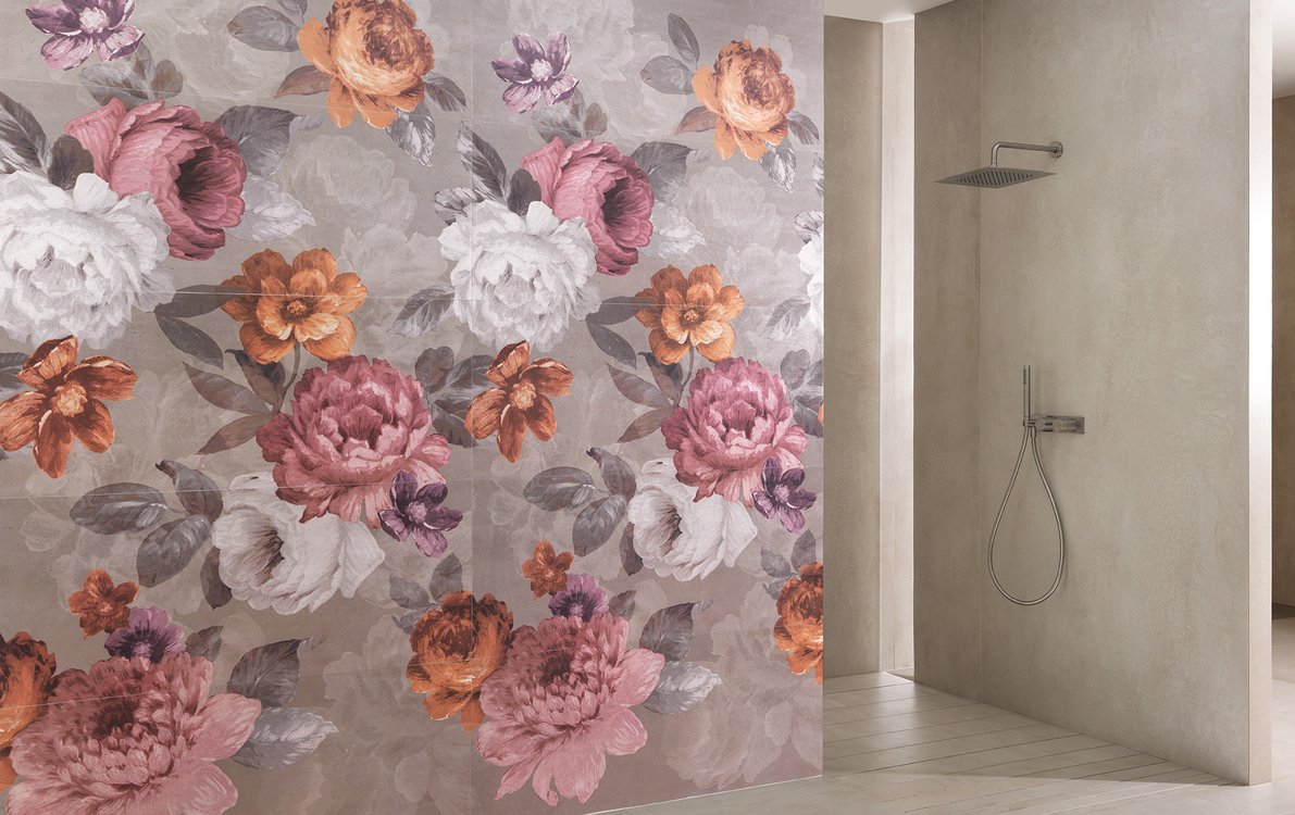 Room view , created with tiles from the collection: YLICO – Beige, Brown