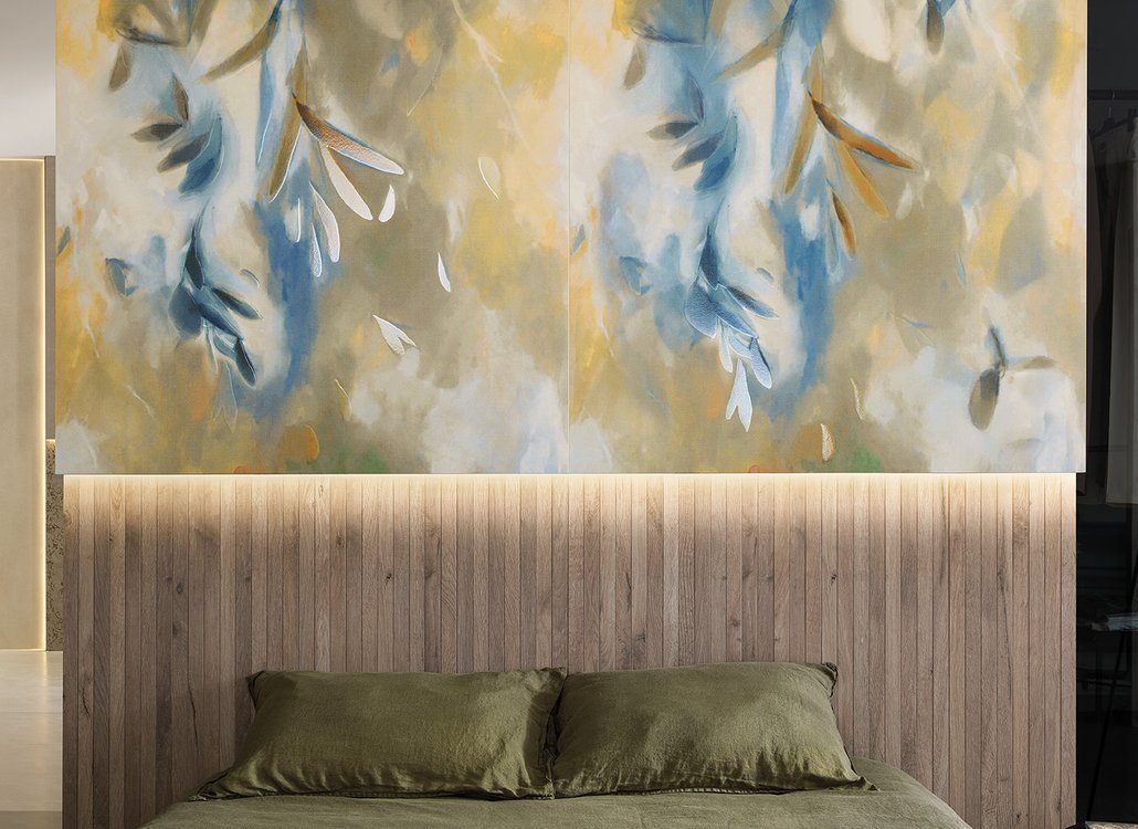 Room view , created with tiles from the collection: YLICO – Green