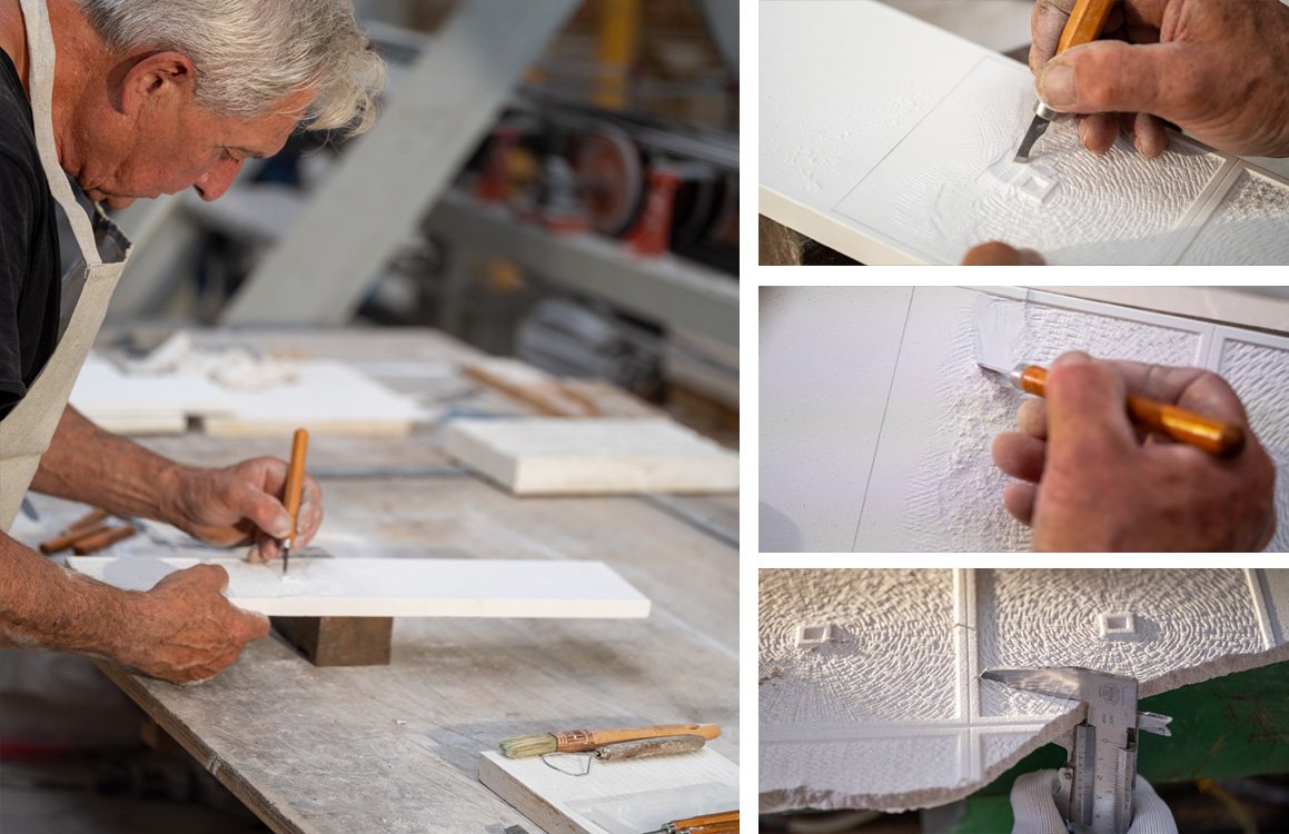 Imagen de ambiente , realizada con baldosas de la colección: MATERIA BRILLANTE – BLANCO