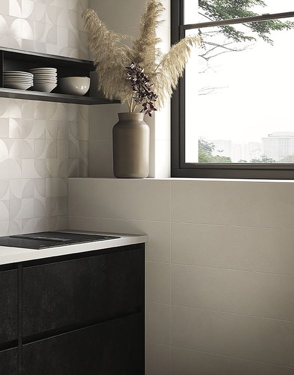 Imagen de ambiente , realizada con baldosas de la colección: MAT&MORE – BLANCO