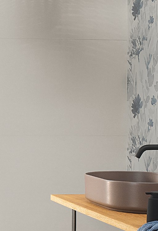 Imagen de ambiente , realizada con baldosas de la colección: MILANO MOOD – BLANCO