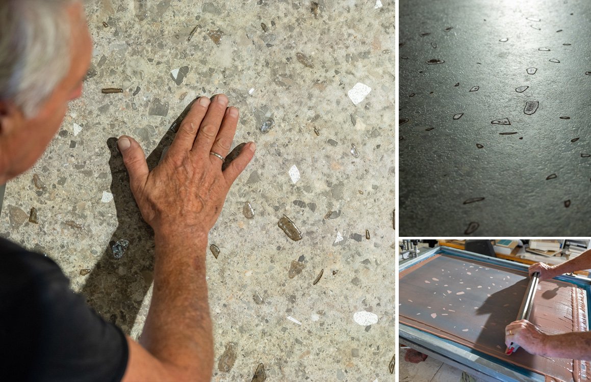 Imagen de ambiente , realizada con baldosas de la colección: MATERIA ECLETTICA – GRIS