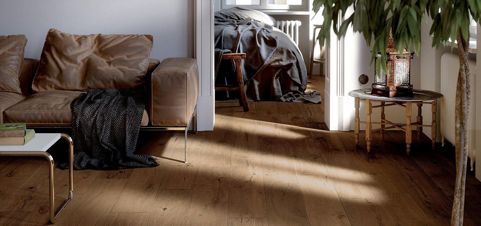 Imagen de ambiente House, realizada con baldosas de la colección: ROOTS – BEIGE